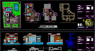 Modern Villa Plan Dwg