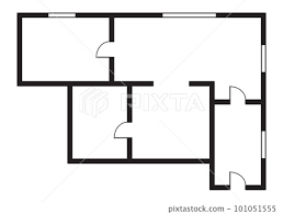 Apartment Architectural Plan Top View
