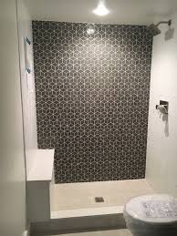 Notched Shower Glass Door Over Shower