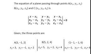 Find The Equation Of A Plane Passing