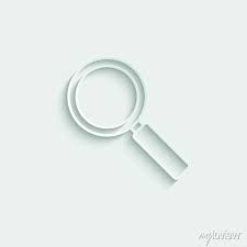 Paper Magnifying Glass Flat Vector