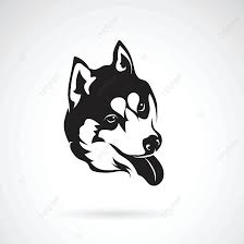 Siberian Husky In Vector Form Standing