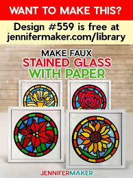 Layered Paper Stained Glass Window Art