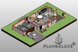 Double Story 3 Bedroom Building Plan
