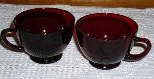 Set Of 2 Anchor Hocking Royal Ruby Cups