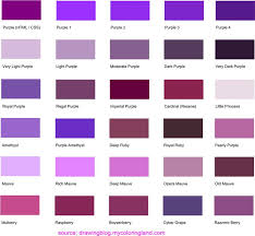 Purple Color Names Blue Shades Colors