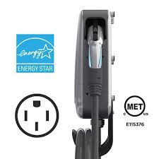 Schumacher Sev1600p1450 Level 2 Electric Vehicle Ev Wall Charger Up To 50a 240v Nema 14 50 Plug Or Hardwired Wi Fi Bluetooth 25 Foot Charging C
