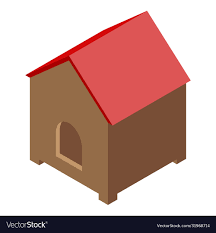 Dog House Icon Isometric Style Royalty