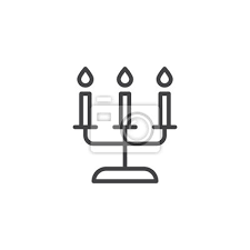 Candlestick Outline Icon Linear Style