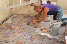 Outdoor Patio Tile Installation