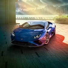 Blue Lamborghini Huracan 2020 Ipad