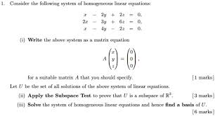 Geneous Linear Equations 2y