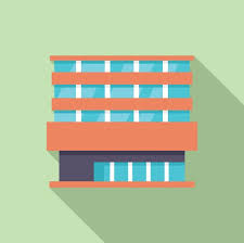 Corporate Office Building Icon Vector
