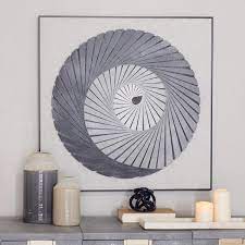 Litton Lane Gray 3d Spiral Geometric