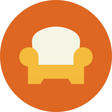 Couch Chair Sofa Orange Icon