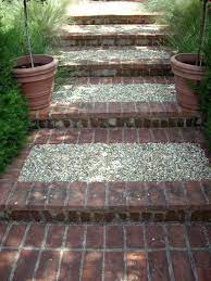 Shallow Brick And Gravel Steps Front