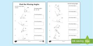 Find The Missing Angles Worksheet