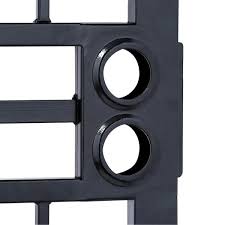 Titan 36 In X 80 In Guardian Black Surface Mount Outswing Steel Security Door With Shatter Resistant Glass Idr10000362004