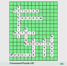 Crossword Puzzle Of The Week 37