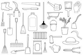 Garden Tools Icon Equipment Collection