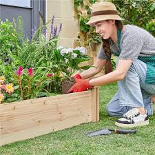 8 Ft X 2 Ft Wooden Raised Garden Bed Divisible Planter Box For Vegetable Flower Greens Planting