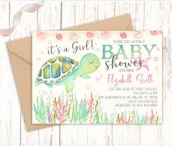 Editable Sea Turtle Under The Sea Baby