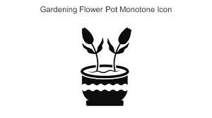 Garden Flower Pots Icon Powerpoint