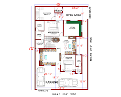 One Floor Corner Plot House Design