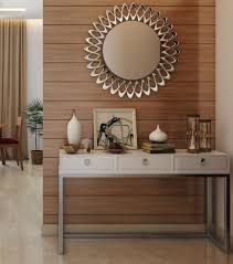 Decorative Mirror Above A Console Table