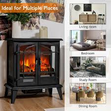 Freestanding Electric Fireplace Heater