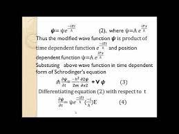 Schrodinger Equation In Steady State