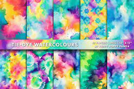 Rainbow Tie Dye Background Graphic By