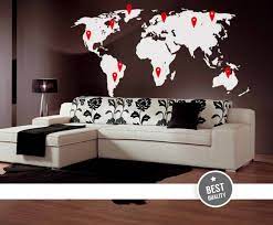 Cool Wall Decals Big World Map With