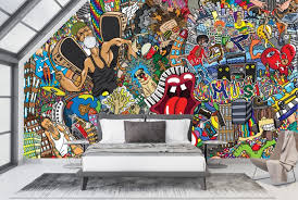 Graffiti Art Collage Wall Mural