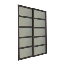 Panel Frosted Glass Sliding Closet Door
