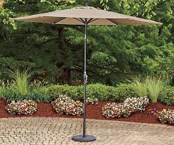 Tan Linen Tilt Market Patio Umbrella