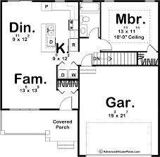1 Story Craftsman House Plan Alure