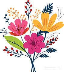 Flower Clipart Bunch Of Bright Colorful