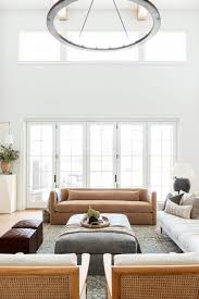 Living Room With Brown Furniture