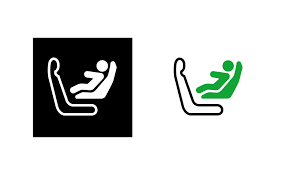 Car Child Isofix Seat Icon Silhouette