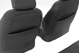 Rough Country 91004f Jeep Neoprene Front Seat Cover Black 13 18 Wrangler Jk Unlimited
