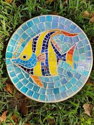 Angel Fish Mosaic Garden Stepping Stone