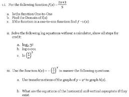 Solve The Following Logarithmic Equations