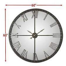 Xl 60 Inch Mirrored Round Wall Clock