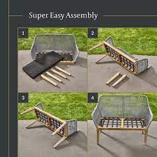 Huxley Wood Outdoor Loveseat