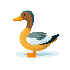 Vector Icon Of A Duck Flat Design