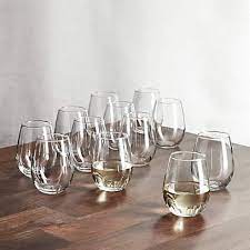 Stemless Wine Glasses 11 75 Oz Set Of