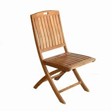 Teak Patio Outdoor Folding Side Chair