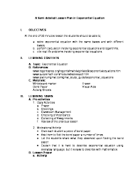 Exponential Equation Lp Final