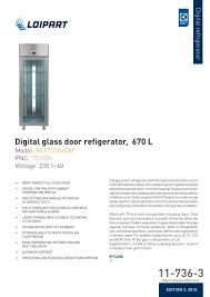 Glass Door Refrigerator 670l Loipart